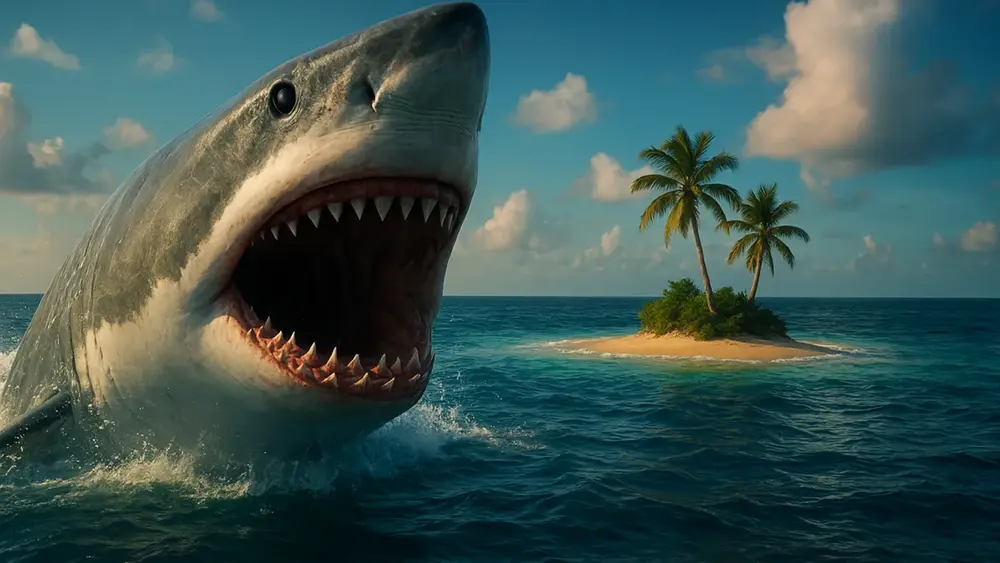 Tubarão de Steven Spielberg ataques ilha terror clássico