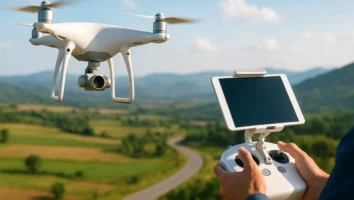 Como usam drones para gravar planos aéreos?