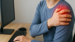 O que pode causar dor nos ombros em quem trabalha no computador