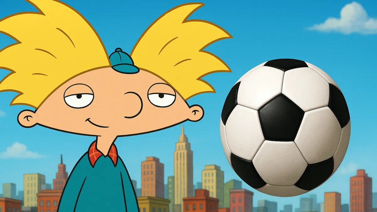 Ei Arnold 1996 Nickelodeon Craig Bartlett cabeça futebol cidade