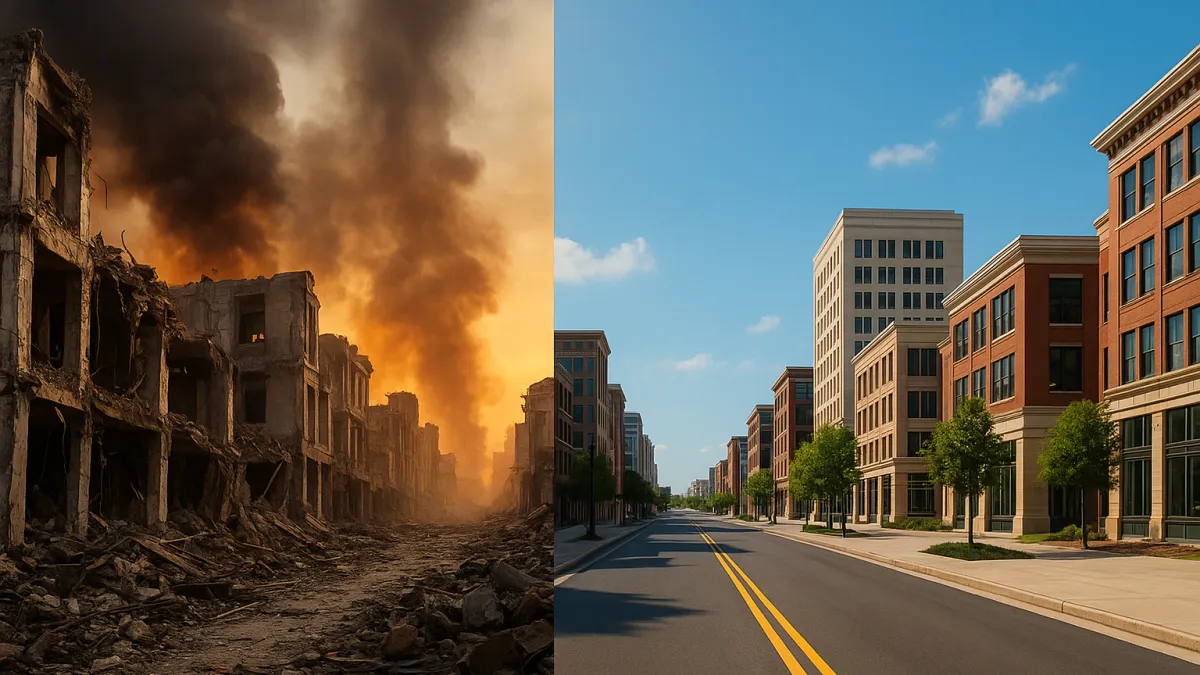 Filmes que mostram cidades reconstruídas depois de grandes desastres