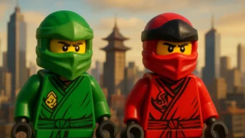 Lego Ninjago Filme Charlie Bean ninjas Lloyd Garmadon cidade