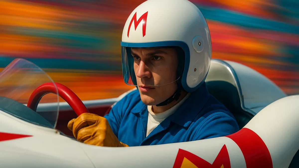Speed Racer de Wachowski live-action anime corrida colorido